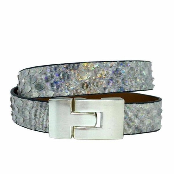 SALE Wide Azure Python Jigsaw Cuff – Leighelena